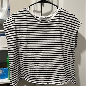 zara striped tee